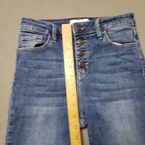 Carly Jean - Kenny jeans button fly high rise med wash. Size 5 crop - Picture 12 of 14